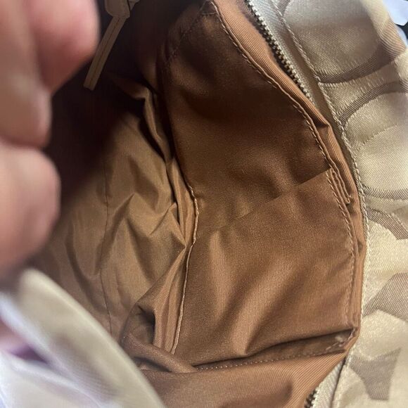 Coach Carly Ivory Cream Tan Monogram Shoulder Bag Purse - Picture 10 of 15